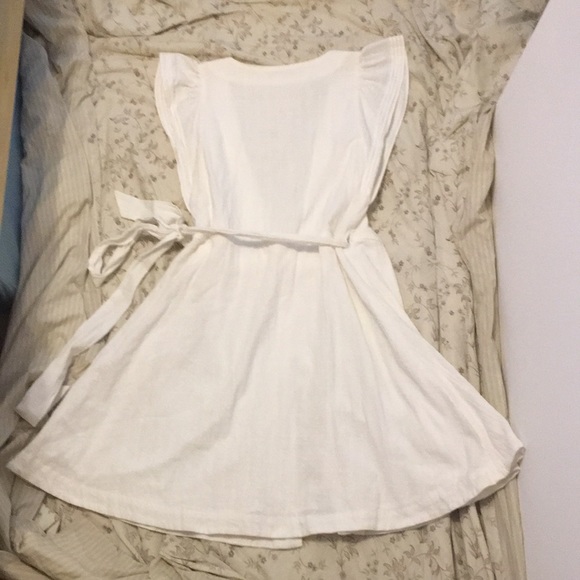 Madewell Ruffle Sleeve Wrap Mini Dress - Picture 2 of 13